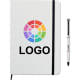 Set de libreta personalizada con bolígrafo tactil 21 x 14 cm blanco