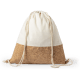 Mochila de cuerdas eco personalizable de algodón y corcho reforzada