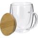 Taza térmica personalizada de cristal borosilicato y bambú (300 ml)