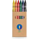 Caja de cartón natural con 6 lápices de cera