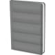 Bloc notas PU personalizado con tapa acolchada 21 x 14,6 cm gris