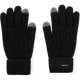 Guantes negros táctil de poliéster RPET cálido y suave Demsey
