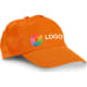 Gorra para niños 100% poliéster con ajuste en velcro naranja