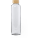 Botella eco de cristal con tapón de bambú personalizada (500 ml)