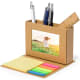 Portalápices de cartón reciclado con notas adhesivas 