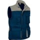 Chaleco acolchado bicolor en sarga Thunder 2 Valento azul marino orion/beige arena