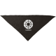 Pañuelo triangular de adulto personalizado de 100x70 cm fiesta Valento negro