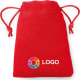 Bolsa pequeña de antelina rojo