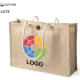 Bolsa publicitaria de yute 320 g/m2 y asas de algodón 44,5 x 35 x 14 cm