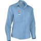 Blusa manga larga trabajo con bolsillo de mujer star_1 Valento 120 azul celeste