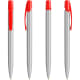 Bolígrafo media clip glacé ecológico personalizado BIC plata/rojo