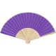 Abanico de bambú con tela poliéster 190T morado