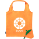 Bolsa eco plegable publicitaria de frutas de poliéster 190T RPET 40x38 cm naranja
