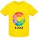 Camiseta manga corta 100% algodon peinado de niño Baby Roly amarillo