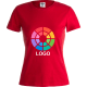 Camiseta manga corta de algodón ring spun de mujer WCS150 Keya 150 rojo