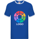 Camiseta manga corta bicolor ringer Fruit Of The Loom 165 azul royal/blanco