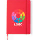 Bloc notas publicitario ecológico en RPET con banda elástica 14.7 x 21 cm rojo