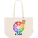 Bolsa publicitaria reforzada de algodón reciclado 220 g/m2 natural