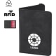 Funda pasaporte publicitario PU reciclado RFID con múltiples bolsillos