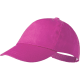 Gorra niño 5 paneles 100% algodón y cierre de velcro fucsia