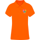Polo personalizado algodón piqué dos botones  de mujer Koupan 220 naranja