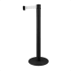 Poste separador negro con cinta extensible hasta 3 M y personalizada blanco