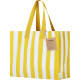 Bolsa de playa algodón reciclado 310 g/m² diseño a rayas 45x36x19 cm