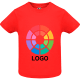 Camiseta manga corta 100% algodon peinado de niño Baby Roly rojo