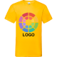 Camiseta manga corta personalizada cuello pico V Valueweight Fruit Of The Loom 165 amarillo girasol