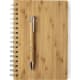 Set ecológico libreta y bolígrafo de bambú 22,5x21,5 cm