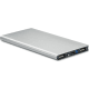 Powerbank con pantalla solar en aluminio (8000 mAh) plata mate