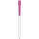 Bolígrafo media clic blanco personalizado BIC blanco/fucsia