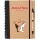 Libreta de papel ecológico con boli para bodas 16,5 x 21 cm
