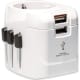 Adaptador cargador de viaje de 3 polos blanco