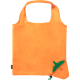 Bolsa eco plegable publicitaria de frutas de poliéster 190T RPET 40x38 cm naranja