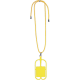 Lanyard publicitario de silicona y poliéster para smartphones amarillo