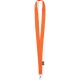 Lanyard personalizado 2 cm ecologico en RPET naranja