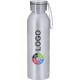 Bidón personalizado aluminio reciclado (650 ml) con correa fácil transporte plata