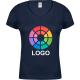 Camiseta entallada algodón peinado de mujer Iconic V-Neck Fruit Of The Loom 150 azul marino oscuro