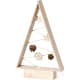 Adorno personalizado árbol navidad moderno madera natural 8 LEDs