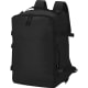 Mochila poliéster 600D RPET transpirable portátil 15” acabados acolchados negro
