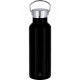 Bidón térmico acero inox reciclado con tapón y asa  (500 ml) negro