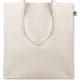 Bolsa de tela personalizada ecológica de algodón orgánico 105 g/m² beige