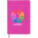 Libreta personalizada con banda elástica y marcapáginas 21 x 14.7 cm fucsia