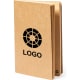 Libreta ecológica personalizada de cartón reciclado 14.4 x 21cm natural