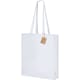Bolsa algodón orgánico con fuelle en base y laterales 220 g/m² 38 x 42 x 9 cm blanco