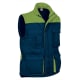 Chaleco acolchado bicolor en sarga Thunder 2 Valento azul marino/verde manzana