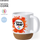Taza de cerámica y corcho impresa a todo color 360º (420 ml)