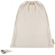 Mochila saco algodón reciclado RPET 120 con cordones ajustables