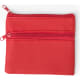 Monedero de polipiel con doble cremallera rojo